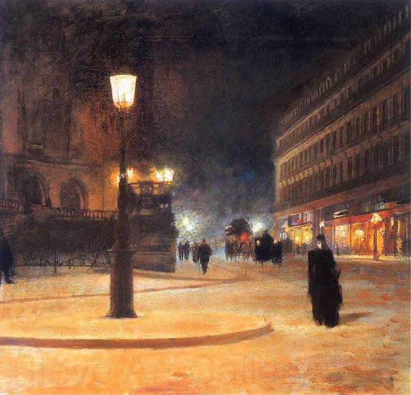 Ludwik de Laveaux Parisian Opera at night.